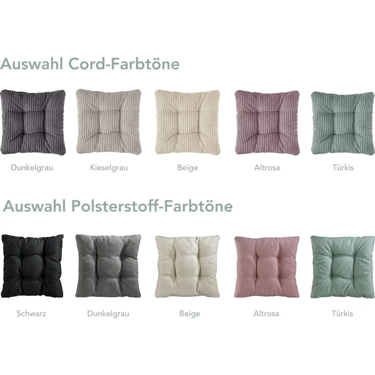 XDREAM Stuhlkissen Sitzkissen Set (2er & 4er) für Stühle und Bänke, robuste Polsterauflage für indoor und outdoor, 38x38x6 cm – Bild 3