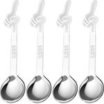 Bialetti Löffel-Set 4-tlg. Omino, Löffel, Espressolöffel, Kaffeelöffel, Teelöffel, Edelstahl, Silber, DCDESIGN15