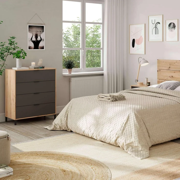Habitdesign Kommode, Melamin Holz Aluminium, Mediano – Bild 6