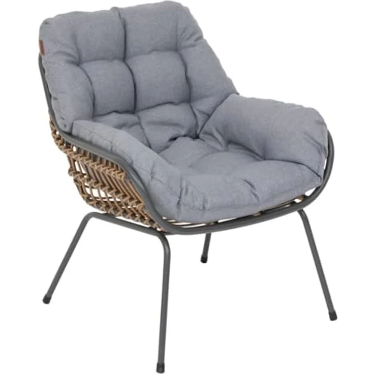 Hespéride – Paopao 3-teiliges Duo-Gartenlounge-Set – Graphit, Kunstharz, korrosionsbeständiger Stahl, inklusive Kissen – Für Balkon, Terrasse, kleine Flächen – Bild 4