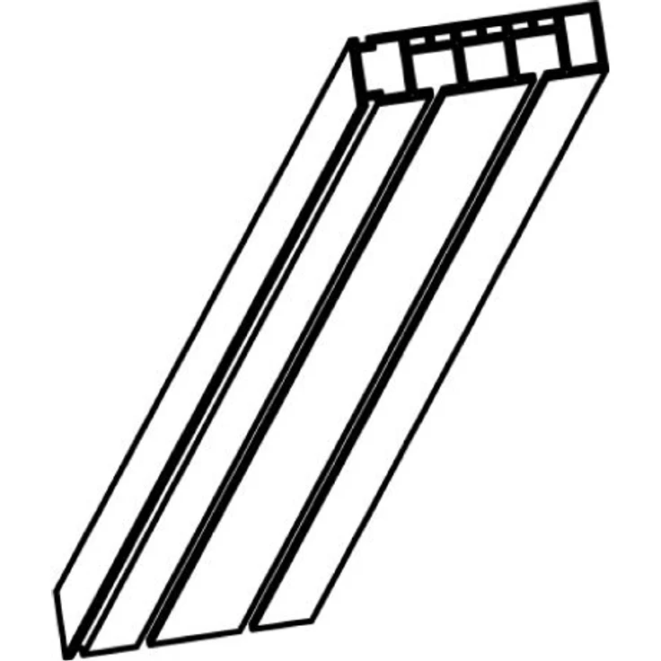 Garduna Gardinenstange Kunststoff Gardinenschiene, 1-/2-/3-läufig, weiß, 2-läufig, gebohrt, Kunststoff – Bild 5