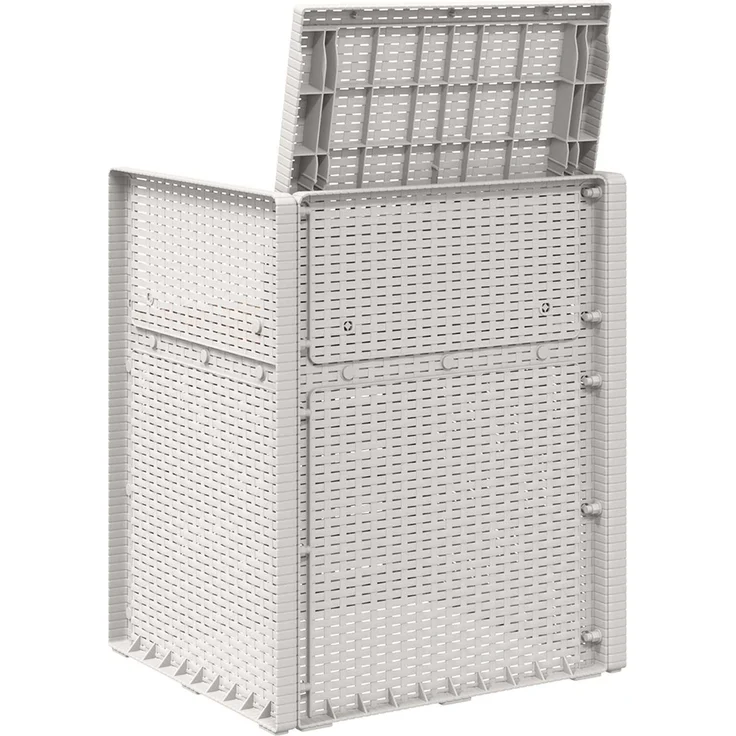 vidaXL Garten Esszimmerstühle 2 stk. Weiß und Taupe PP 899999 – Bild 7