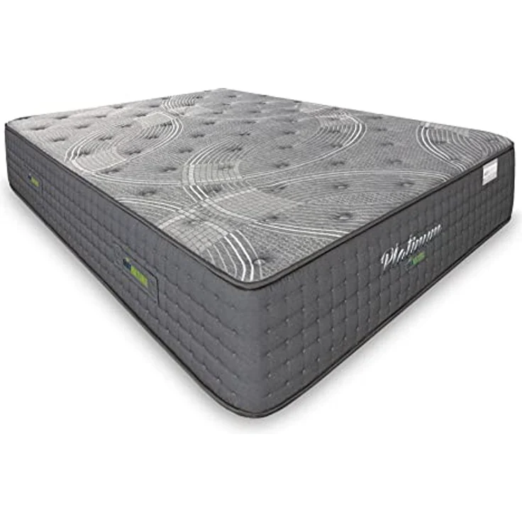 Matnature | Platinum | Extra Komfort-Matratze Pro Multiruhe | Taschenfederkern und viskoelastisch | Höhe 30 cm | atmungsaktiv, rutschfest und milbendicht (200x200 cm), Grau – Bild 2