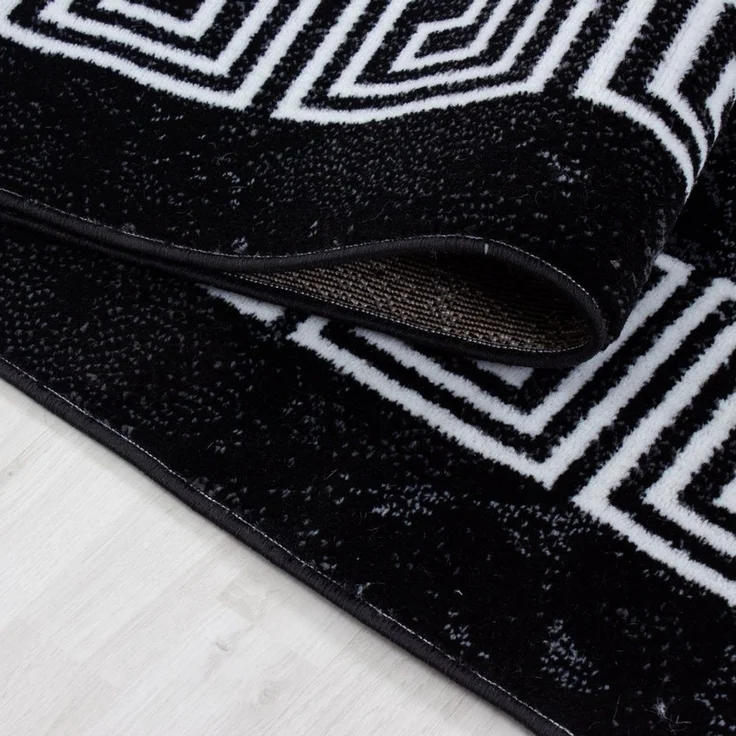 Carpettex Designteppich Mäander-Design, Rechteckig, Höhe: 6 mm, Modern Kurzflor Teppich Wohnzimmer Mäander Design Pflegeleicht – Bild 3