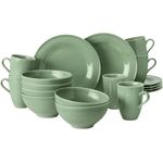 Seltmann Weiden Frühstücks-Geschirrset Beat Salbeigrün Frühstücksservice 18tlg, Porzellan