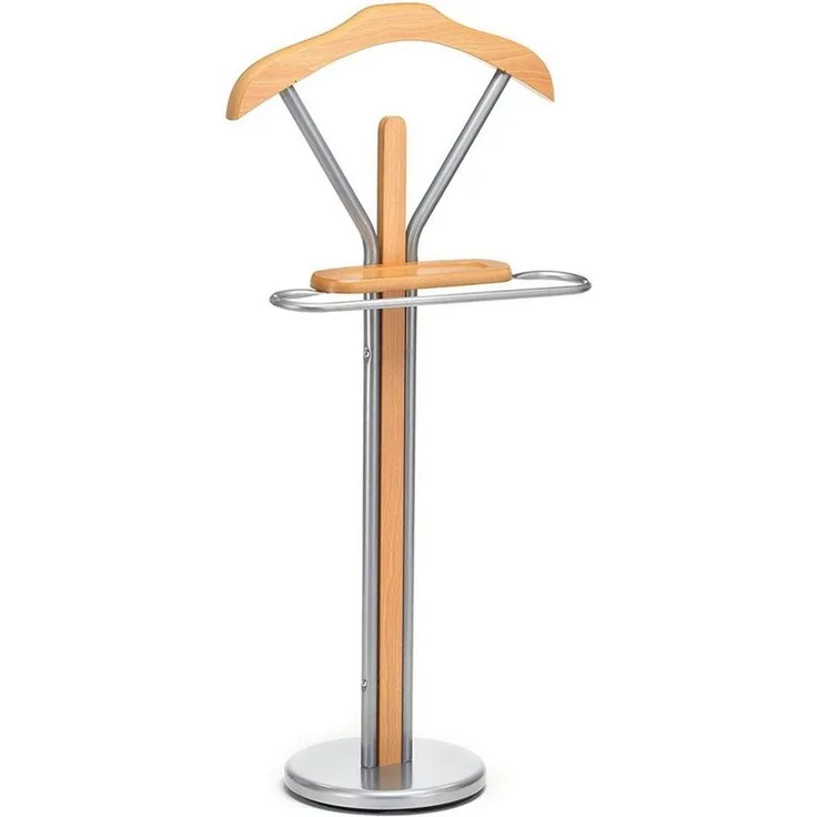 IDIMEX Herrendiener Stummer Damen Diener Kleiderbutler Kleiderständer Fabio mit Kleiderbügel, Hosenbügel, kleine Ablage in buchefarben