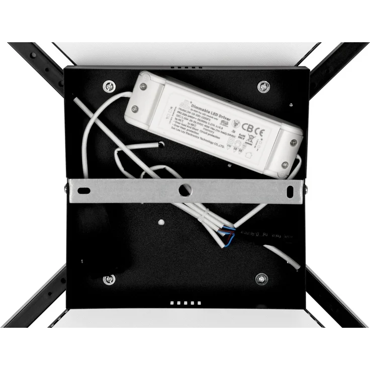 Novel 'FREMONT' LED-Deckenleuchte, Aluminium schwarz, 55 x 6 x 80 cm, 3-Stufen Dimmer – Bild 4