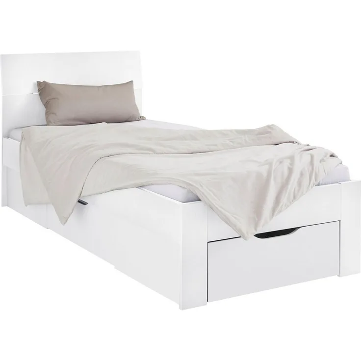 Rauch Möbel 'Flexx' Futonbett, Alpinweiß, 90x200 cm, mit Bettkasten