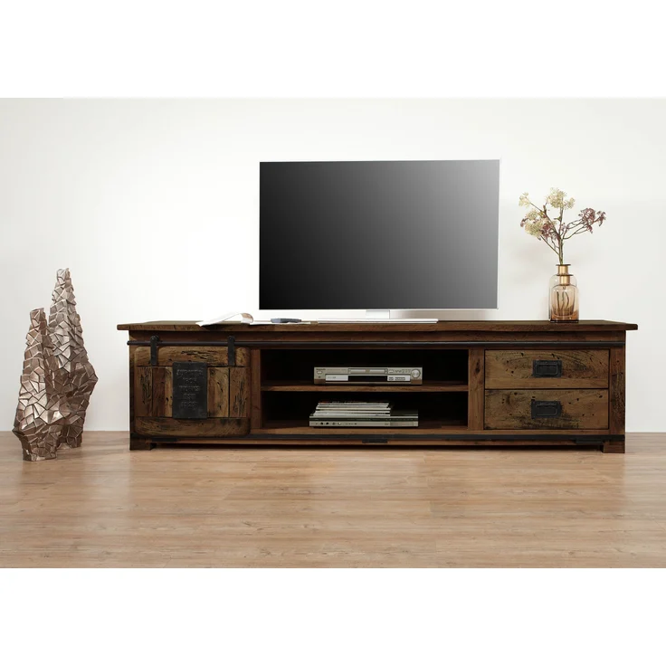 TV-Board Mango 200x55x50 braun lackiert RAILWAY #436 – Bild 2