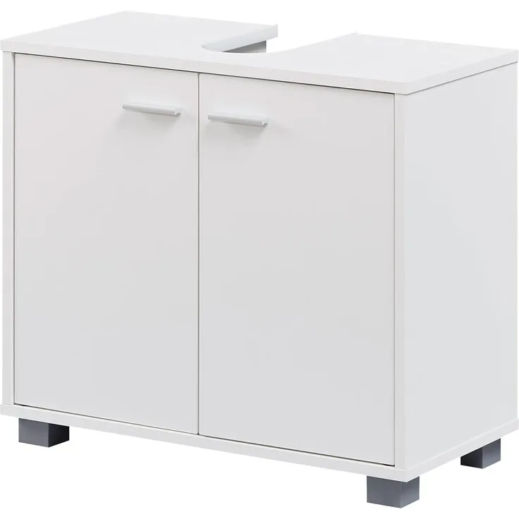 Design Waschbeckenunterschrank FB37117 Badunterschrank mit 2 Türen Weiß