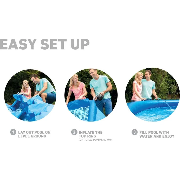 Aufblasbaren Pool Easy Set Pool 396x84 cm blau – Bild 7