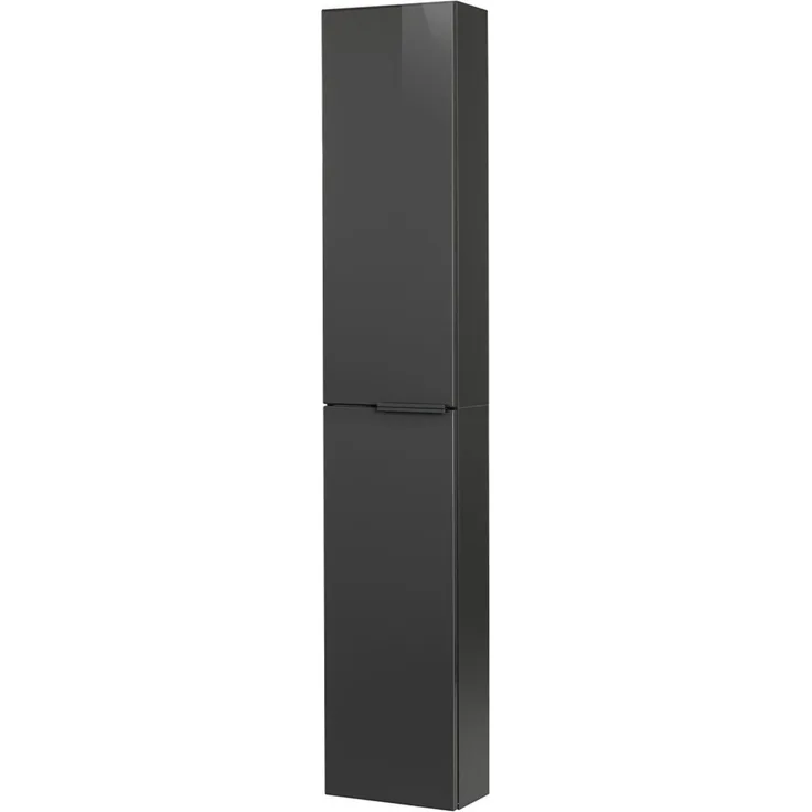 Fackelmann LUNA Hochschrank slim 30cm, Schwarz/Anthrazit