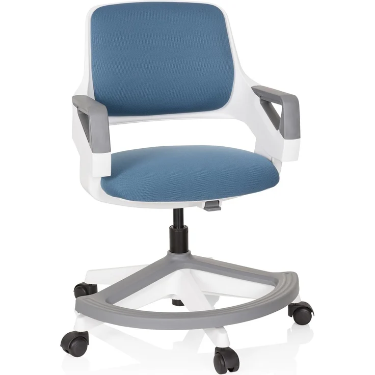 hjh OFFICE Drehstuhl Kinderdrehstuhl KID FLEX Stoff mit Armlehnen (1 St), Kinder Bürostuhl mitwachsend, ergonomisch