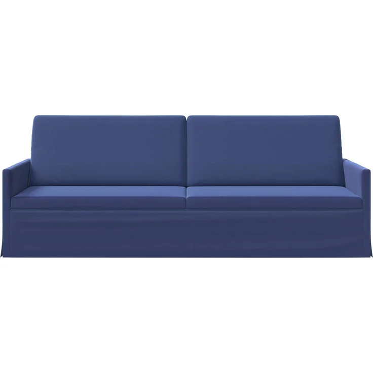 vidaXL 3-Sitzer Sofa Polizeiblau 220 x 81 x 82 cm Samt (V) 42041165 – Bild 2