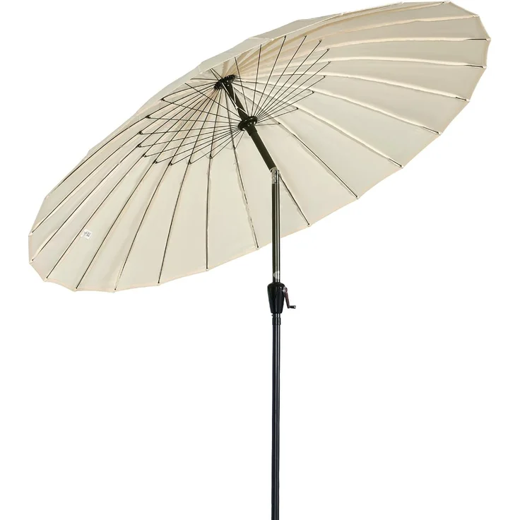 Angel Living Sonnenschirm Terrassenschirm Ø 250cm, Rund Shanghai Stil, UV-Schutz 50+, mit Kurbel, ideal für Garten, Terrasse, Hof und Pool – Bild 1