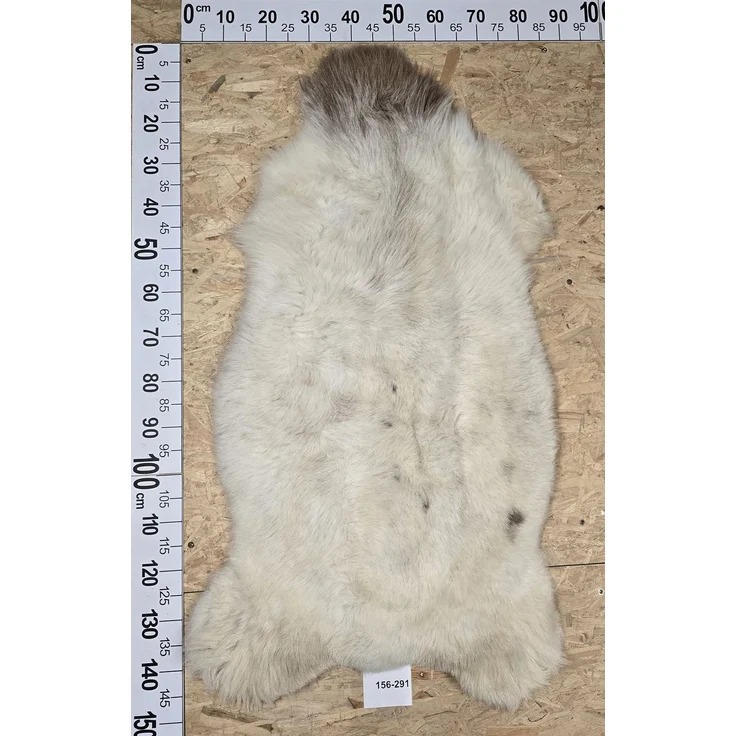 Provellus Schaffell Echt, Weiß-Grau-Braun, ca 140 cm, Langflor, Öko gegerbt, Unikat 156-291, ca 140 cm, Weiß / Grau / Braun, ca 140 cm – Bild 2