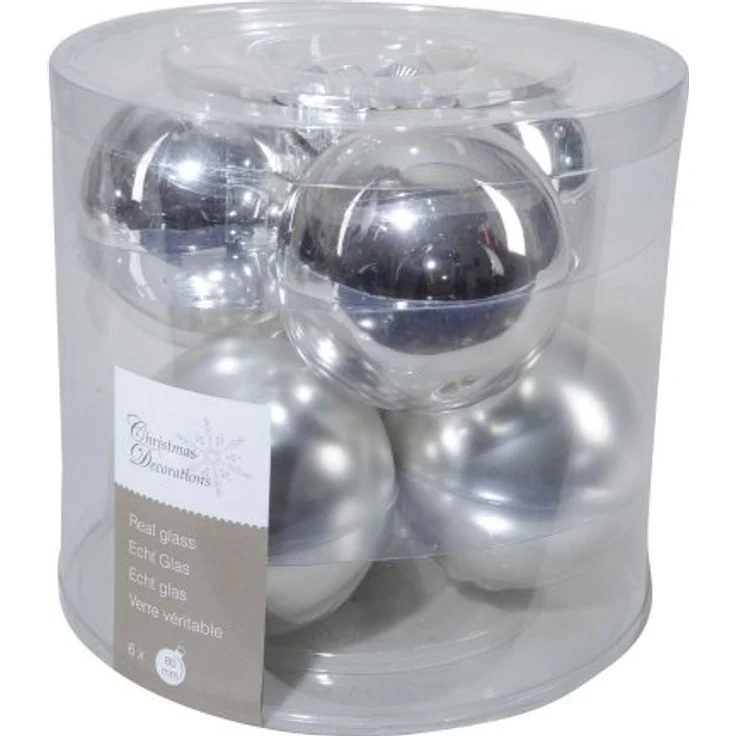 Weihnachtskugel-Box SILBER D 8 cm silber – Bild 2