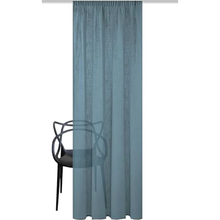 Home Basics Gardine SOFTY (1 St), Multifunktionsband, halbtransparent, Leinenstruktur, Kombibandschal Leinenstruktur SOFT – Bild 3