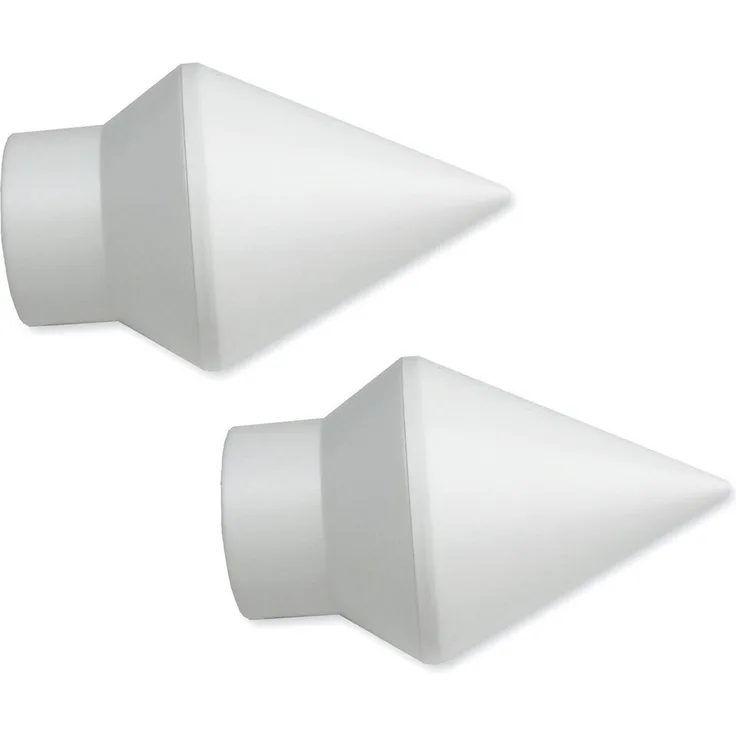 nodeko Gardinenstangen-Endstück Endkappe Spitze "Atlanta", Kunststoff, für Stangen Ø 20 mm, (Packung), zum Aufstecken an Vorhangstangen und Gardinenstangen