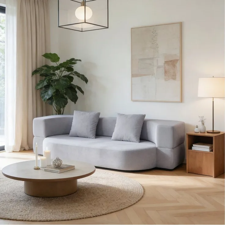 oyajia Schlafsofa Klappbares Knochenloses Schlafsofa mit 2 Kissen, 1 Teile, Bodensofa Bed mit Pillow Back Support Armrest - Schlafsofa Klappbar