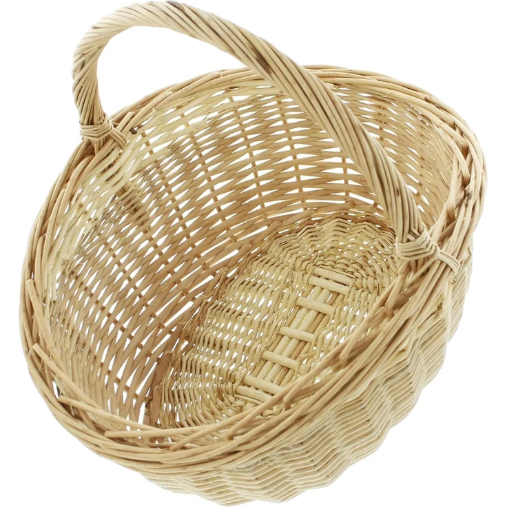 Bügelkorb Naturweiß, groß Korb Erntekorb Einkaufskorb Tragekorb Korb Pilzkorb – Bild 2
