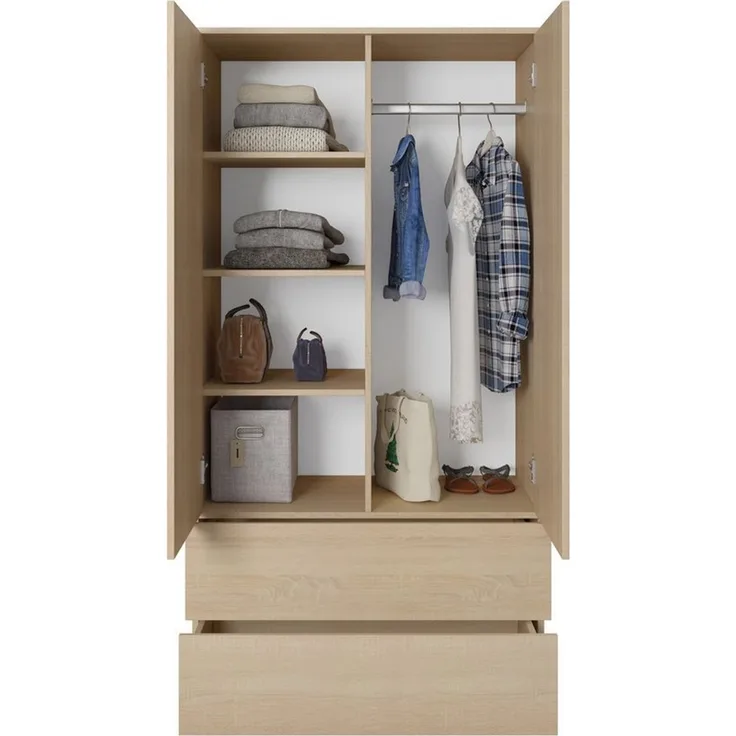 Beautysofa Kleiderschrank Classic Erhältlich mit oder ohne Schubladen