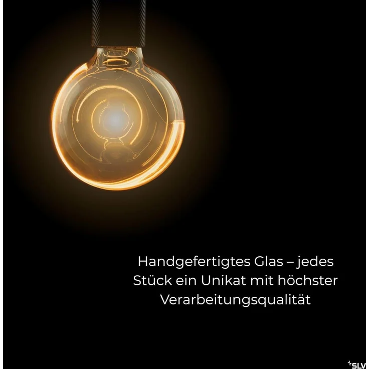 SLV LED Illusion Globe 125 Crescent slanting, LED-Leuchtmittel, smokey, E27, PHASE, 6W, 1900K - LED Lampen Sockel E27 – Bild 4