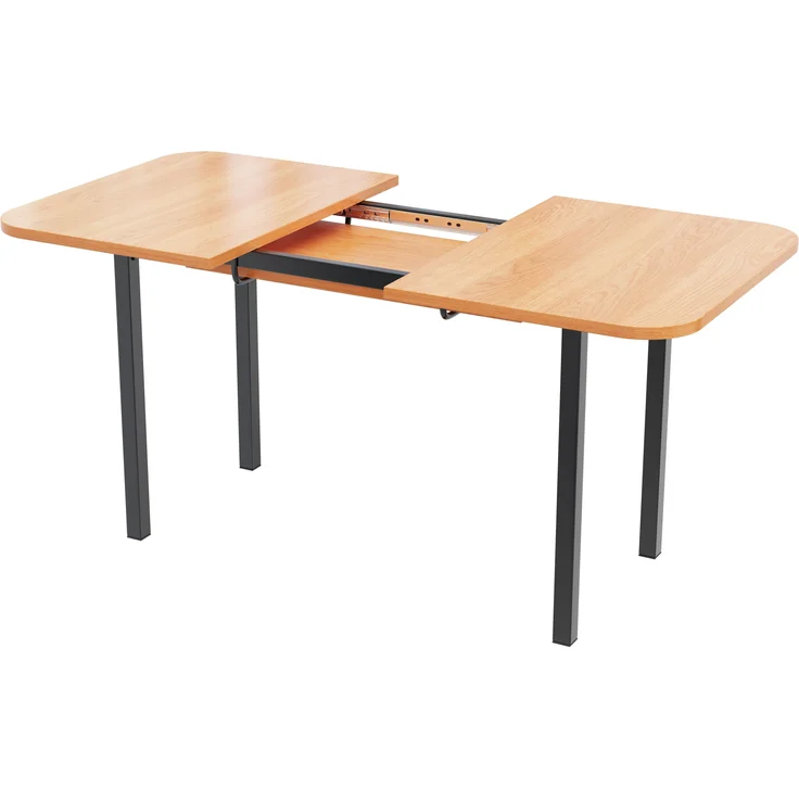Ausziehbarer Esstisch 120/160x80x75 cm, American White Oak Optik – Bild 7