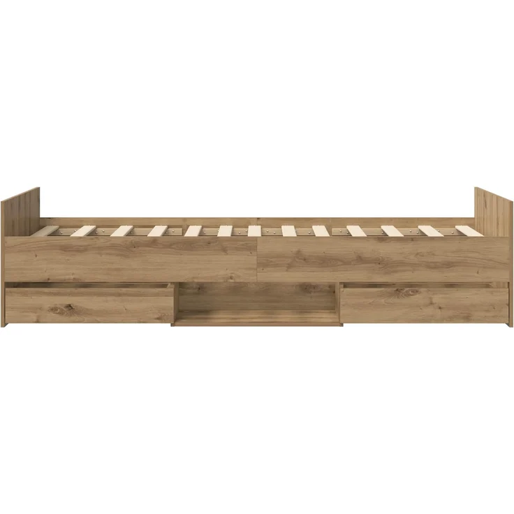 vidaXL Bettrahmen mit Schubladen Kunsthandwerk Eiche Holzwerkstoff 3429516 – Bild 5
