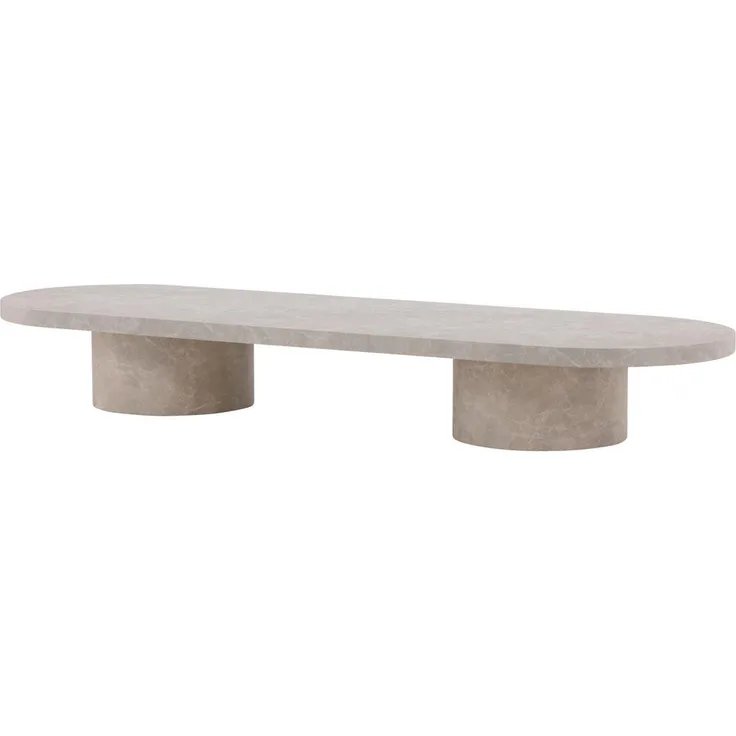 Livetastic Couchtisch, Beige, rechteckig, furniert aus Holz, 60x25x190 cm, einfacher Aufbau
