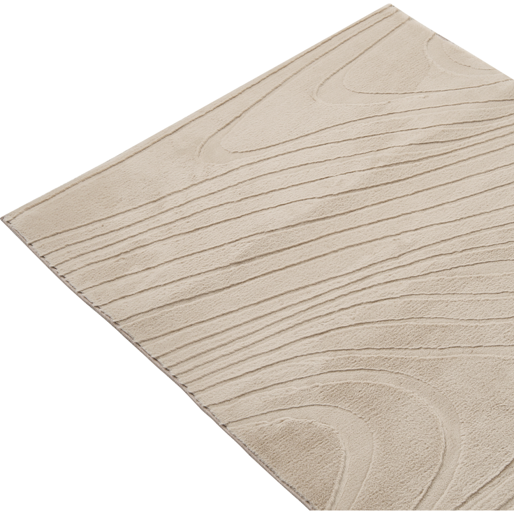 Kunstfellteppich ONTAKE Beige 80 x 300 cm – Bild 4