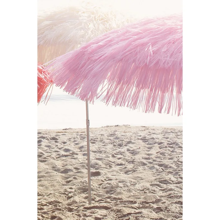 Hawaii - Sonnenschirm mit Fransen pink