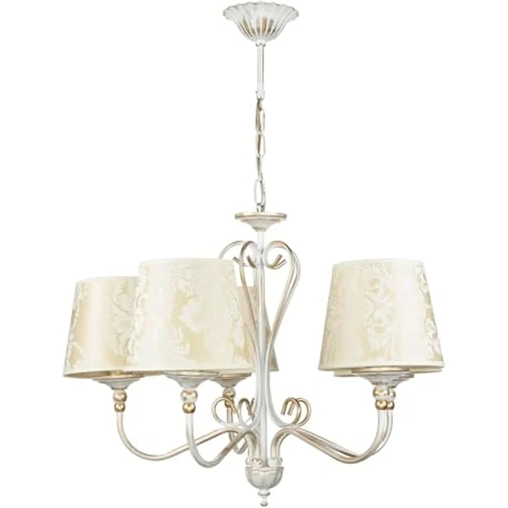 Licht-Erlebnisse Kronleuchter GANARA, ohne Leuchtmittel, Shabby Kronleuchter in Gold Ecru Ø64cm – Bild 2