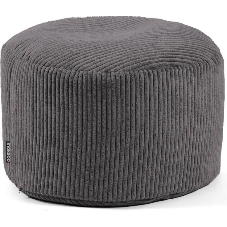 mokebo Pouf Der faule Lenz (aus Cordstoff), Sitzhocker XL, Bodenkissen, Fußhocker, Hocker, Sitzkissen in Anthrazit – Bild 5
