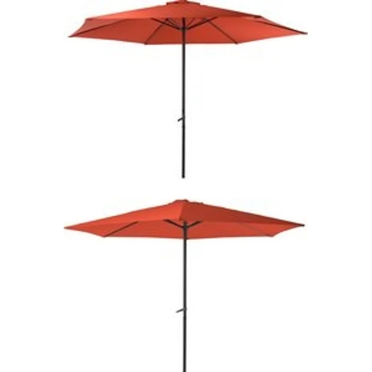 Sonnenschirm CABOGROS Terracotta Ø 300 cm 6 Streben mit Handkurbel – Bild 6
