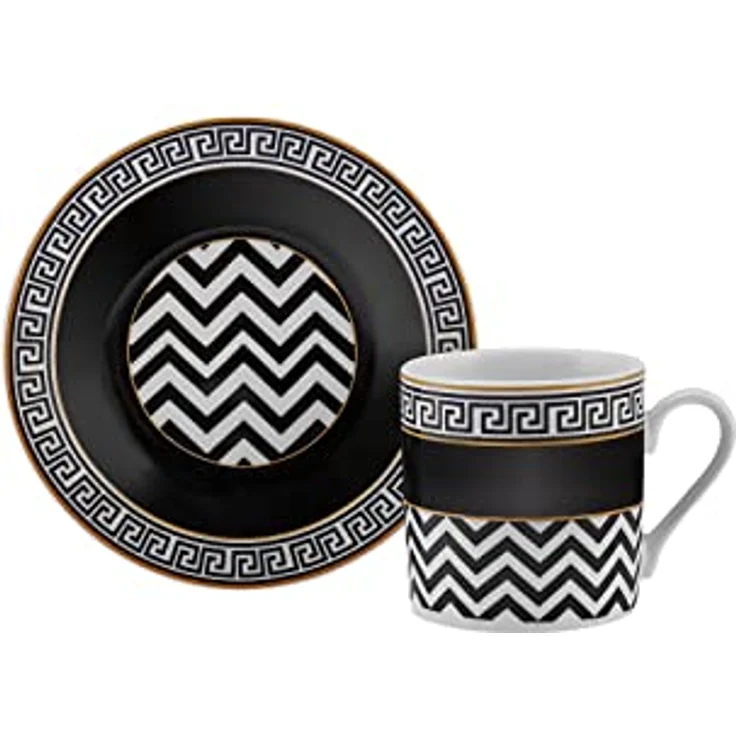 Karaca Kaffeeservice Karaca Helenistik für 6 Personen Kaffeetasse, 80 ml, Porzellan – Bild 10