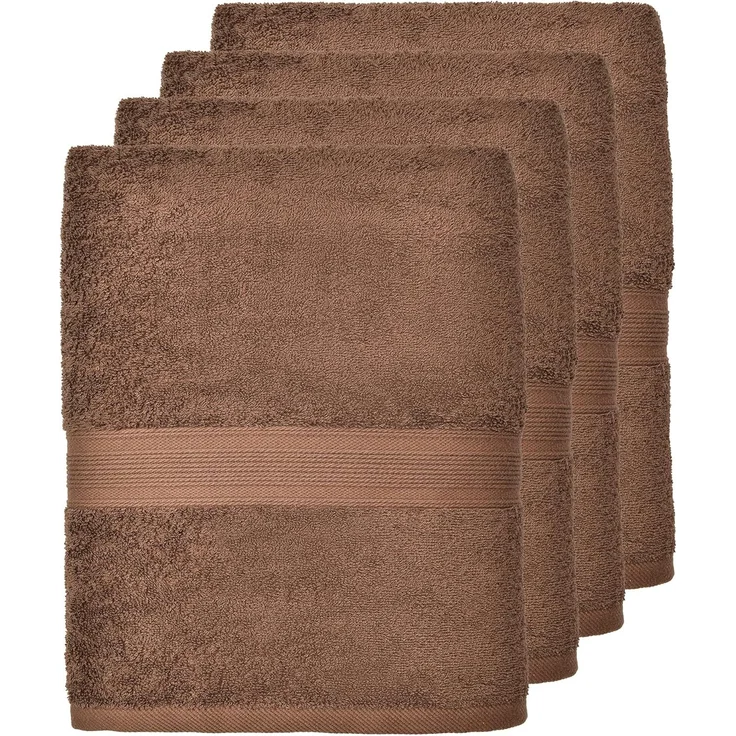 leevitex® Handtuch Frottee 4er Set, 50 x 100 cm, hochwertig verarbeitet & fusselfrei – Bild 2