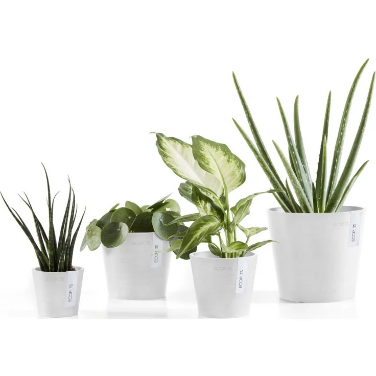 ECOPOTS Blumentopf Amsterdam Mini 17 Weiß, für den Innenbereich – Bild 2