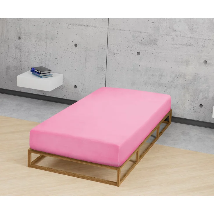 biberna Feinjersey-Spannbetttuch 0077144, pink, 1x 60x120 cm - 70x140 cm – Bild 3