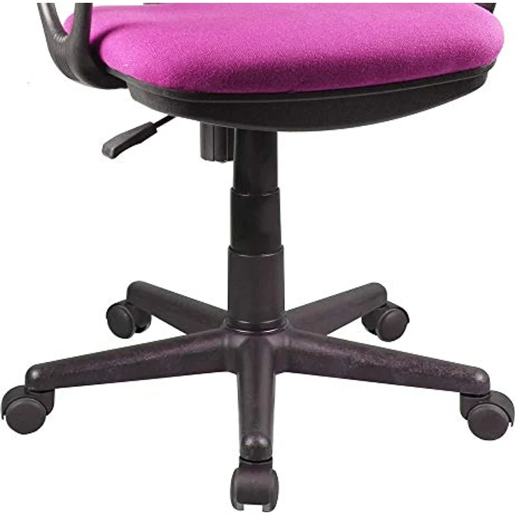 BAKAJI Stuhl, Schreibtisch, Präsidentschaftsbüro, aus atmungsaktivem Stoff und Struktur aus Polypropylen, 360 Grad, Richtung, verstellbare Höhe (Rosa) – Bild 7