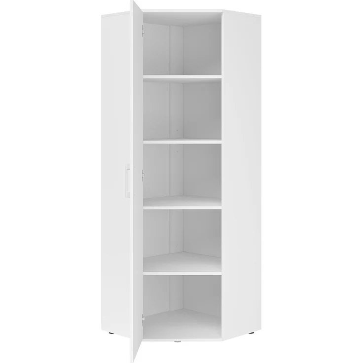 Bellamio 'Apol' Eckschrank, weiß, 176x63x63 cm, Mehrzweckschrank mit 5 Fächern, inkl. 2 verstellbaren Einlegeböden – Bild 9