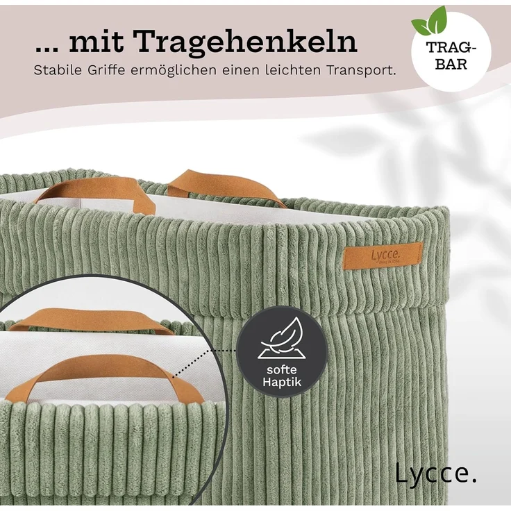Lycce Wäschekorb Lycce Wäschekorb Cord – faltbar, waschbar & perfekt für Nischen – Bild 6