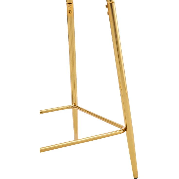 Transparente Barhocker Set, 2er Pack, mit Metallgestell in Silber/Gold/Schwarz, Moderne Design-Stühle für Küche, Bar oder Esszimmer (Nur Stühle, ohne Tisch)--Gold2--51x45x102cm--YOUDENOVA – Bild 9