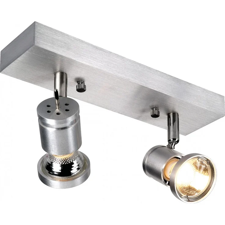 SLV SOUVEREEN II QPAR51, Wand- und Deckenleuchte alu gebürstet, Spot, max. 75W - Wand- und Deckenleuchten