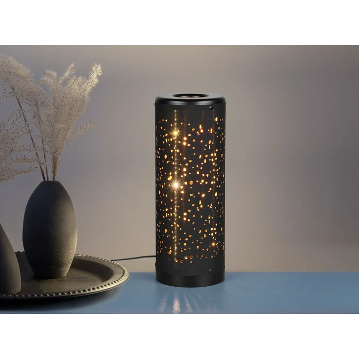 Reality LED Tischleuchte Taco 35 x 13 cm schwarz-gold 4 W warmweiß – Bild 1