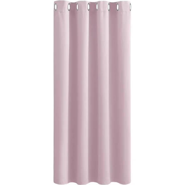 PONY DANCE Gardinen Kinderzimmer Mädchen 1 Stück H 158 x B 132 cm Hellpink Vorhang Verdunkelung Kurze mit Ösen Thermo Vorhang gegen Kälte Verdunkelungsvorhang