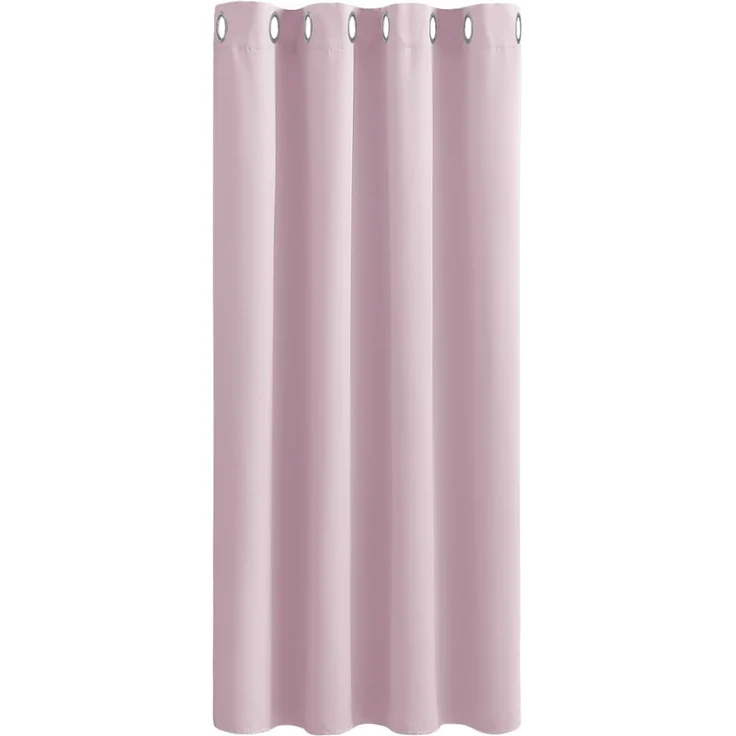PONY DANCE Gardinen Kinderzimmer Mädchen 1 Stück H 158 x B 132 cm Hellpink Vorhang Verdunkelung Kurze mit Ösen Thermo Vorhang gegen Kälte Verdunkelungsvorhang