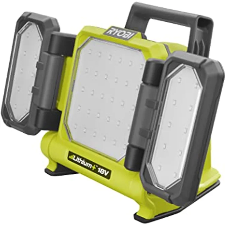 RYOBI 18 V ONE+ Akku-LED-Panelleuchte RLP18-0, 3 Leuchtstufen mit bis zu 3000 Lumen, stativmontierbar, ohne Akku und Ladegerät