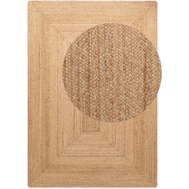 HANSE Home Teppich Sharmila Juteteppich, rechteckig, Höhe: 9 mm, 100% Jutefaser, Natur, Wohnzimmer, Esszimmer, Flur, Boho, Skandi – Bild 2