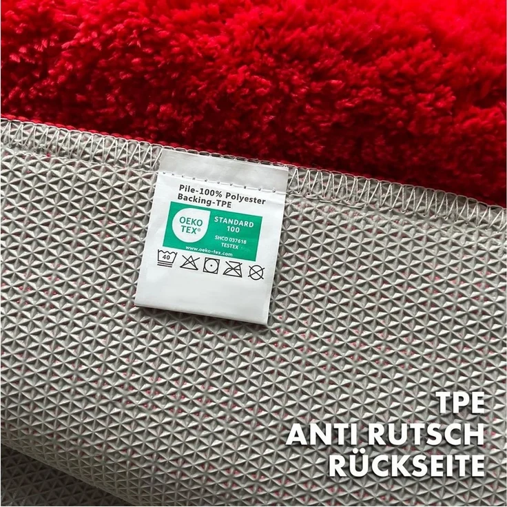 Kubus Badematte Karat Rechteckig, Badteppich, Extrem weicher & dichter Hochflor, Höhe 30 mm, rutschhemmende Latexbeschichtung, Polyester, Polyester, Waschmaschinenfest – Bild 4